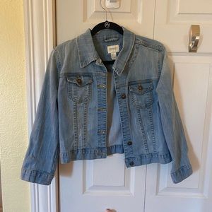 forever 21 cropped jean jacket